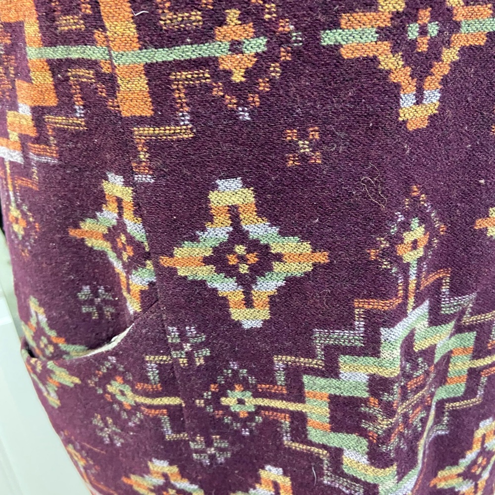 Elegant Pendleton 100% Wool Purple Patterned Slee… - image 4